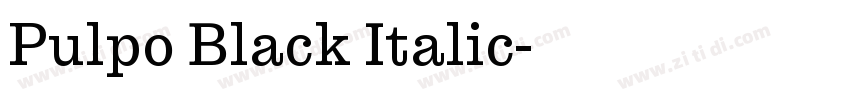 Pulpo Black Italic字体转换
